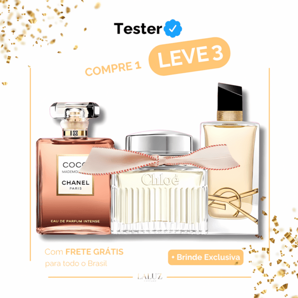 Combo de 3 Perfumes Coco Chanel Mademoiselle Chanel, Libre Yves Saint Laurent e Chloé Signature0